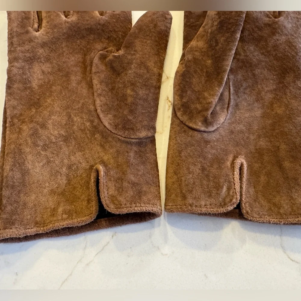 Vintage Leather Suede Women's Driving Glove Classic Elegance / LG